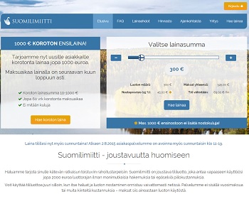 Suomilimiitti.fi - Lainaa heti ilman kuluja!