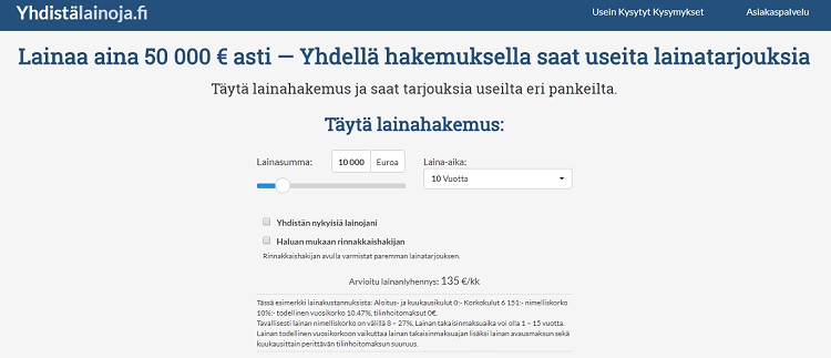Yhdistälainoja.fi - Yhdistä useat lainat yhdeksi lainaksi!
