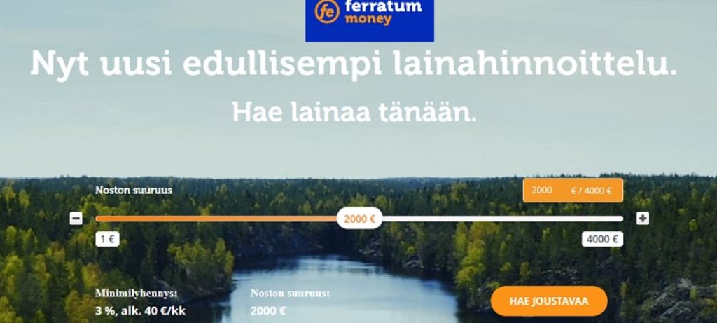 Ferratum Joustava - Nosta lainaa tilillesi 24/7 | SuomenLainapalvelut.fi